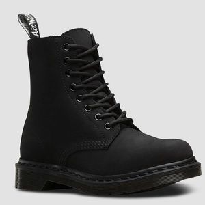 Womens Dr. Martens Fur Lined Pascal Mono Boots Limited Edition